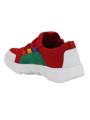 red lace up sneakers - 16990507 - Standard Image - 3