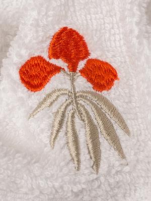 brindavan embroidered white face towels - 16990860 - Standard Image - 3