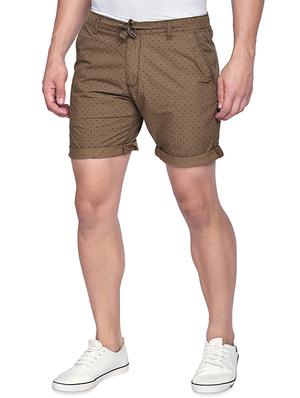 brown printed shorts - 16990909 - Standard Image - 2