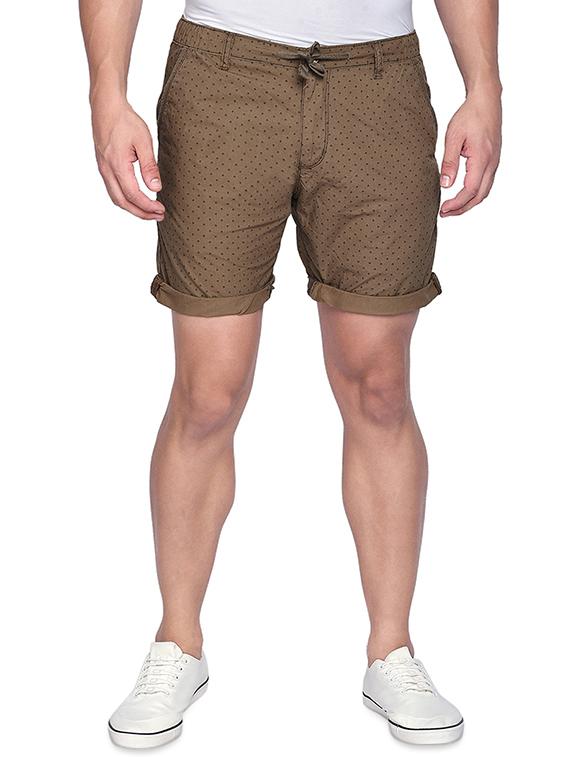 brown printed shorts - 16990909 - Zoom Image - 1
