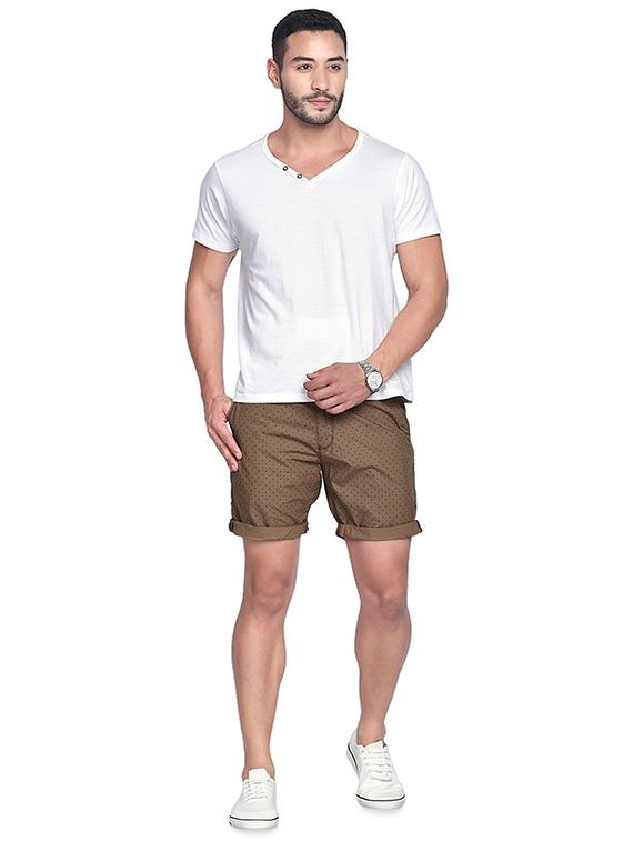 brown printed shorts - 16990909 - Zoom Image - 4