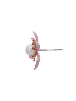 pink metal studs earring - 16990931 - Standard Image - 3