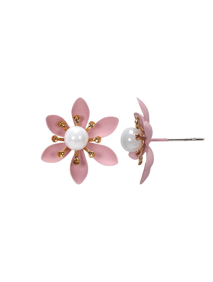 pink metal studs earring - 16990931 - Zoom Image - 2