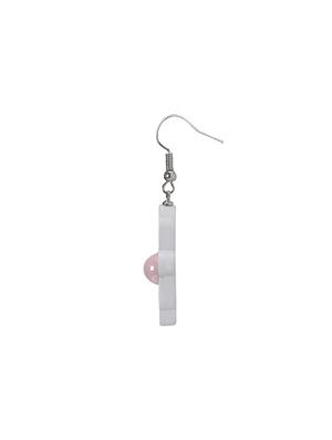 white metal drop earring - 16990938 - Standard Image - 3