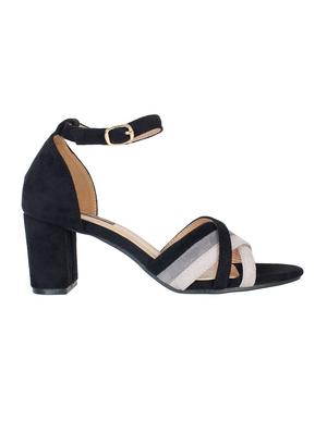 black suede ankle strap sandals - 16990983 - Standard Image - 2