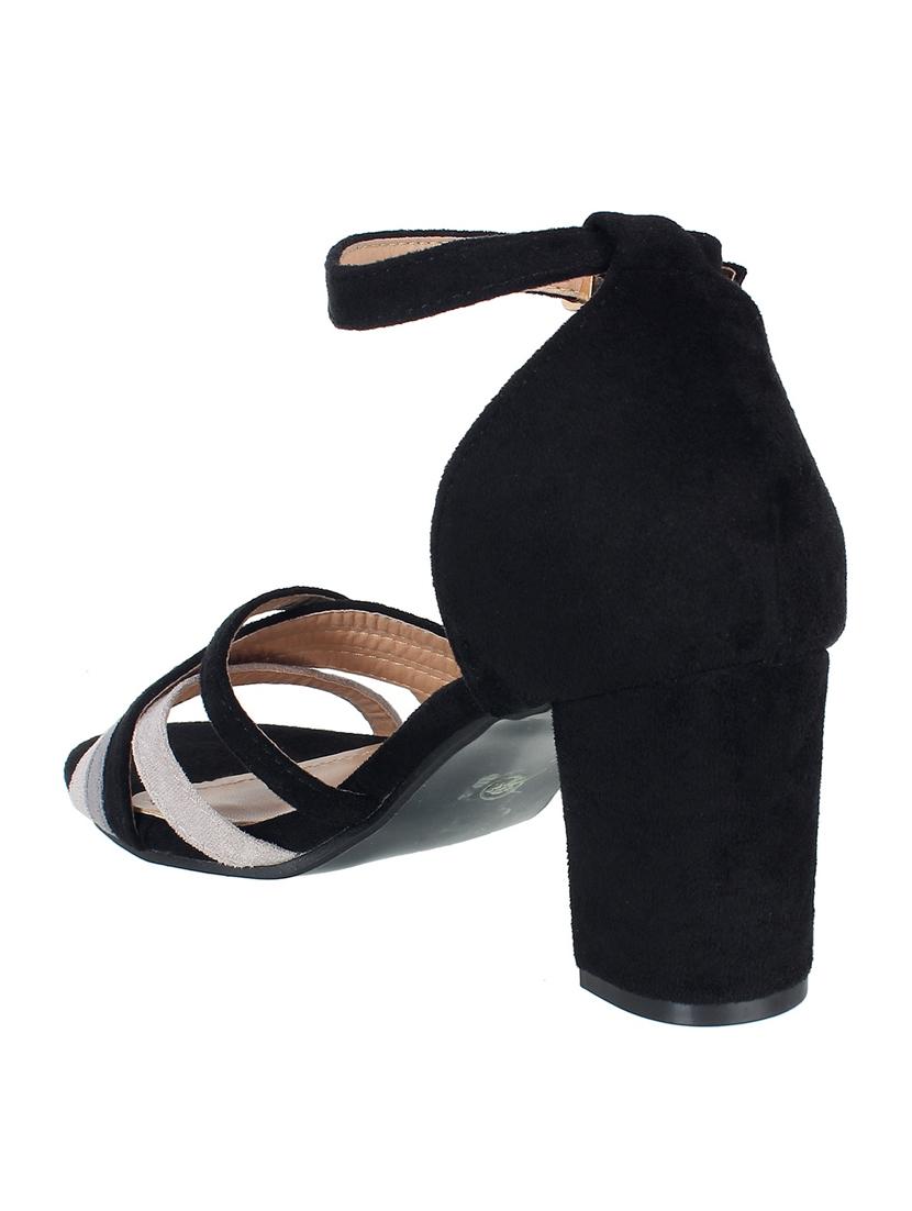black suede ankle strap sandals - 16990983 - Zoom Image - 3