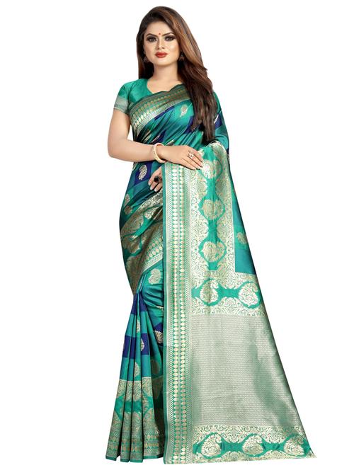 paisley woven saree with blouse - 16991041 - Standard Image - 1