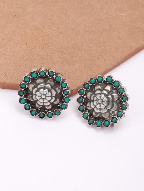blue silver studs earring - 16991132 - Very Small Image - 1
