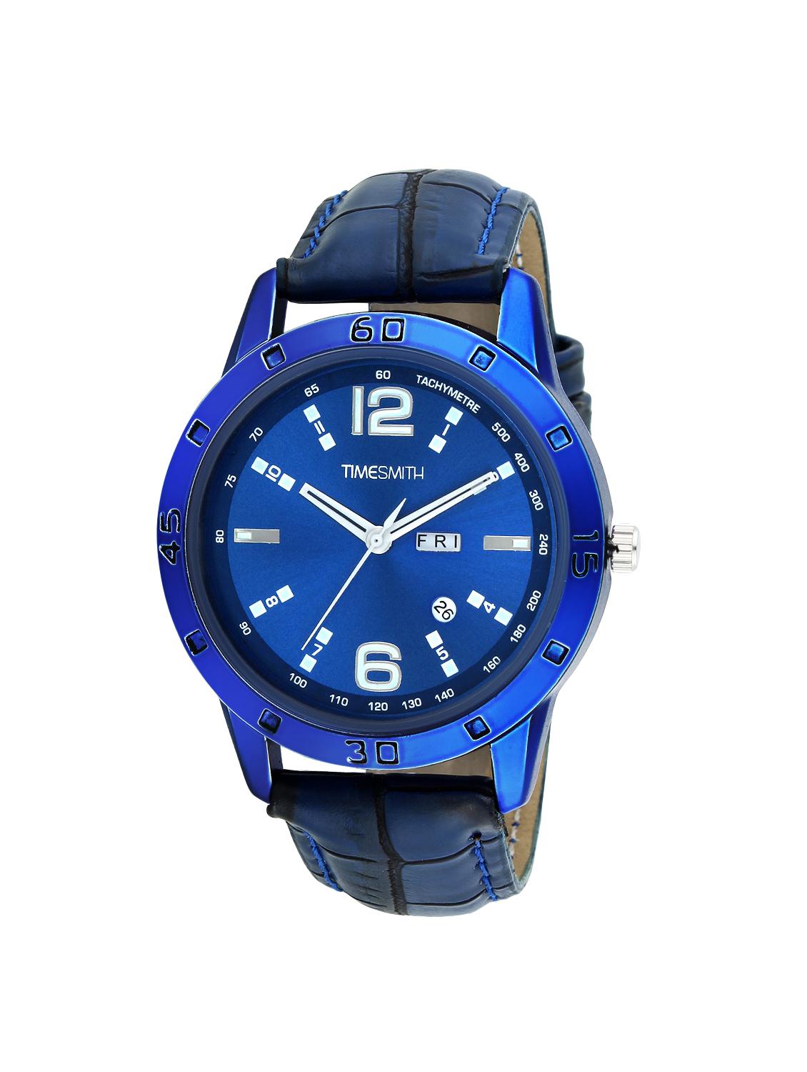 timesmith blue dial blue leather analog watch for men tsc-034 - 16992273 - Zoom Image - 1