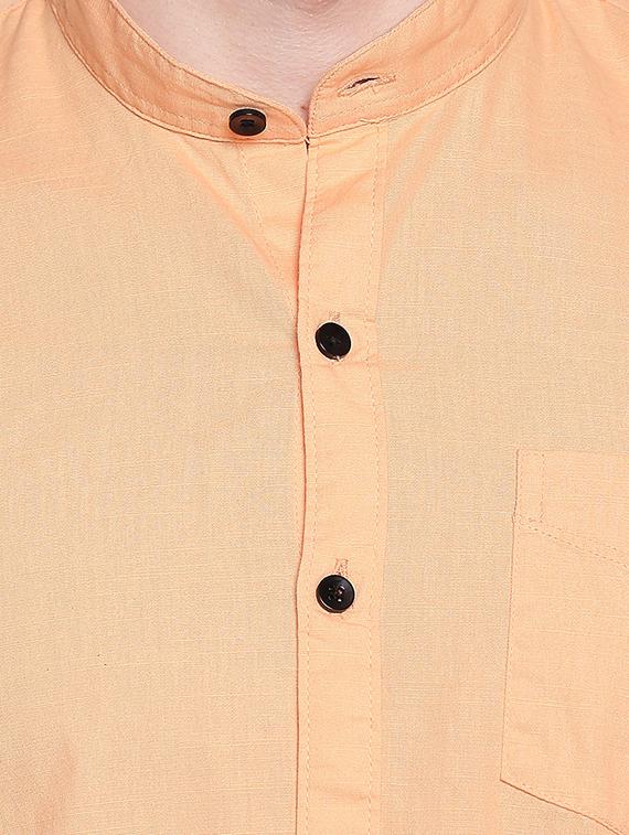 orange solid casual shirt - 16992313 - Zoom Image - 5