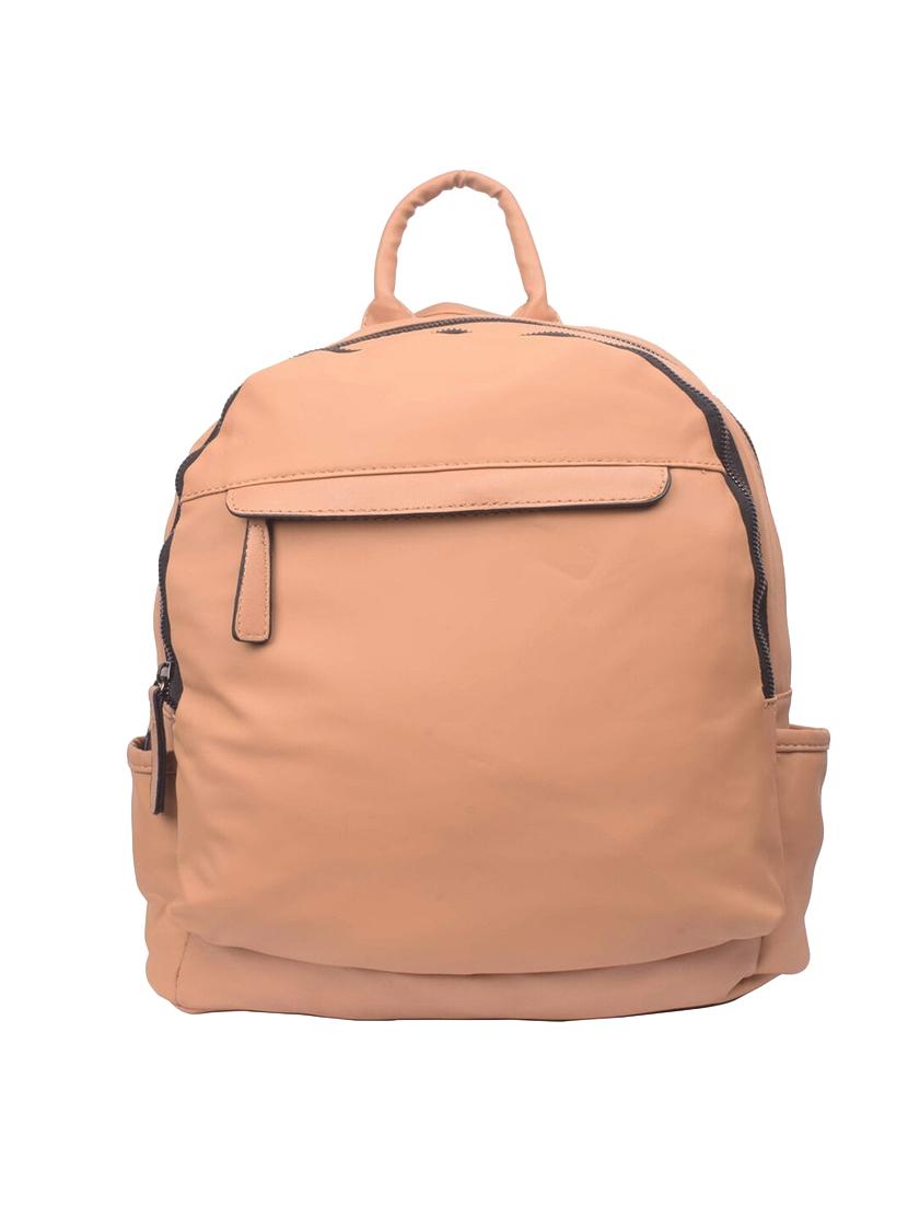 beige polyester regular backpack - 16992363 - Zoom Image - 1