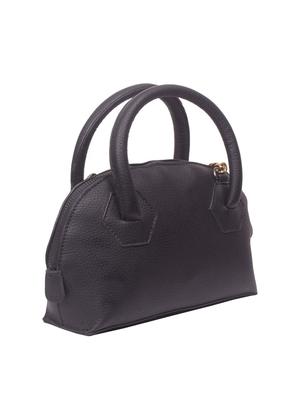 black leatherette (pu) regular satchel - 16992368 - Standard Image - 4