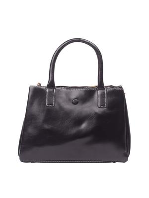 black leatherette (pu) regular satchel - 16992370 - Standard Image - 2