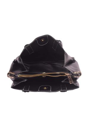 black leatherette (pu) regular satchel - 16992370 - Standard Image - 3