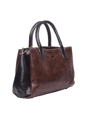 brown leatherette (pu) regular satchel - 16992373 - Standard Image - 4