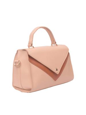 beige leatherette (pu) regular sling bag - 16992408 - Standard Image - 4