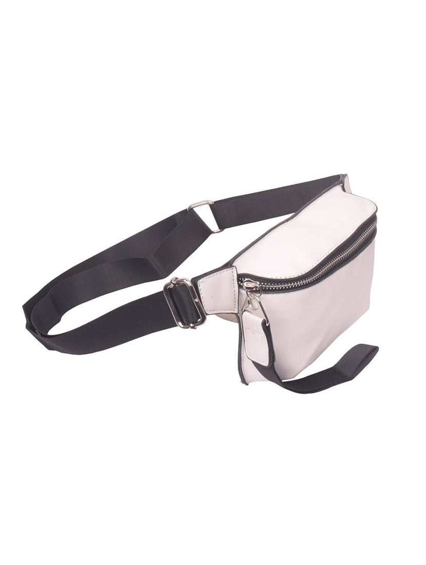 white leatherette (pu) regular sling bag - 16992409 - Zoom Image - 4