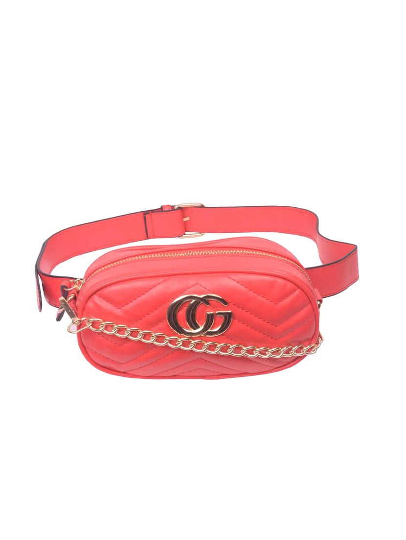 red leatherette (pu) regular sling bag - 16992412 - Zoom Image - 1