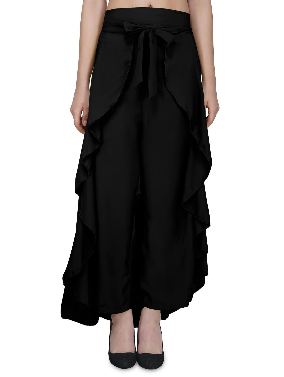 tie front ruffled palazzo - 16992513 - Zoom Image - 1