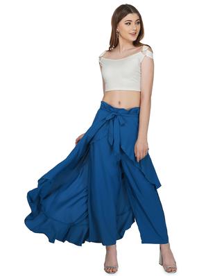 tie front ruffled palazzo - 16992514 - Standard Image - 4