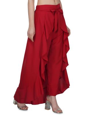 tie front ruffled palazzo - 16992516 - Standard Image - 2