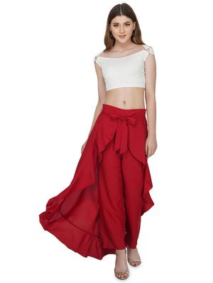 tie front ruffled palazzo - 16992516 - Standard Image - 4
