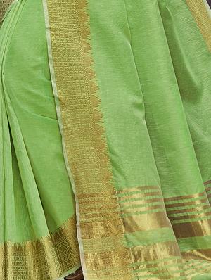 solid bordered saree with blouse - 16992839 - Standard Image - 2