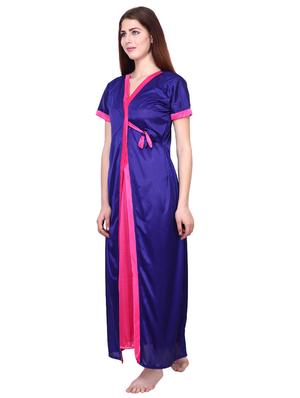 contrast bind sleepwear robe - 16992991 - Standard Image - 2