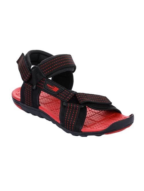 red synthetic & mesh slip on sandals - 16993181 - Standard Image - 1