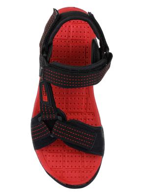 red synthetic & mesh slip on sandals - 16993181 - Standard Image - 4