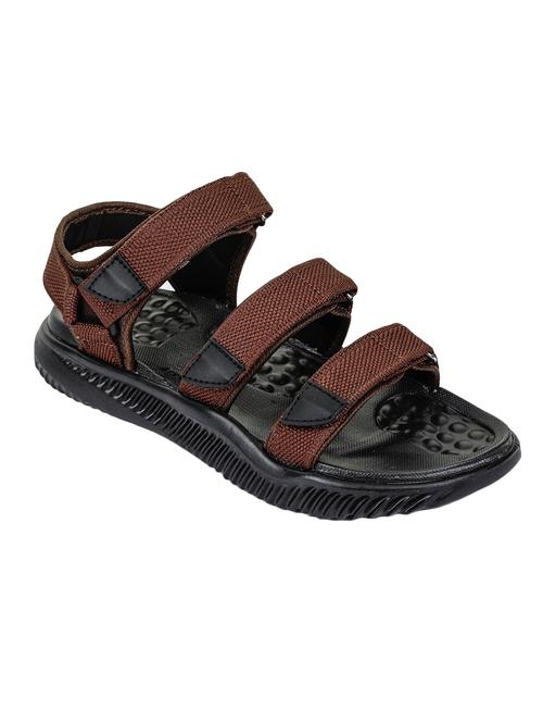 brown synthetic & mesh slip on sandals - 16993188 - Very Small Image - 1
