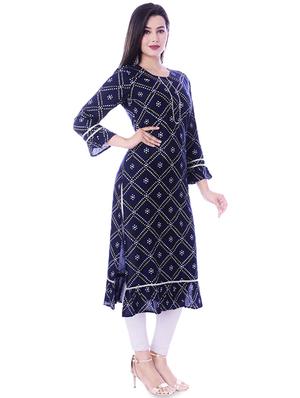 bandhani straight kurta - 16993475 - Standard Image - 2