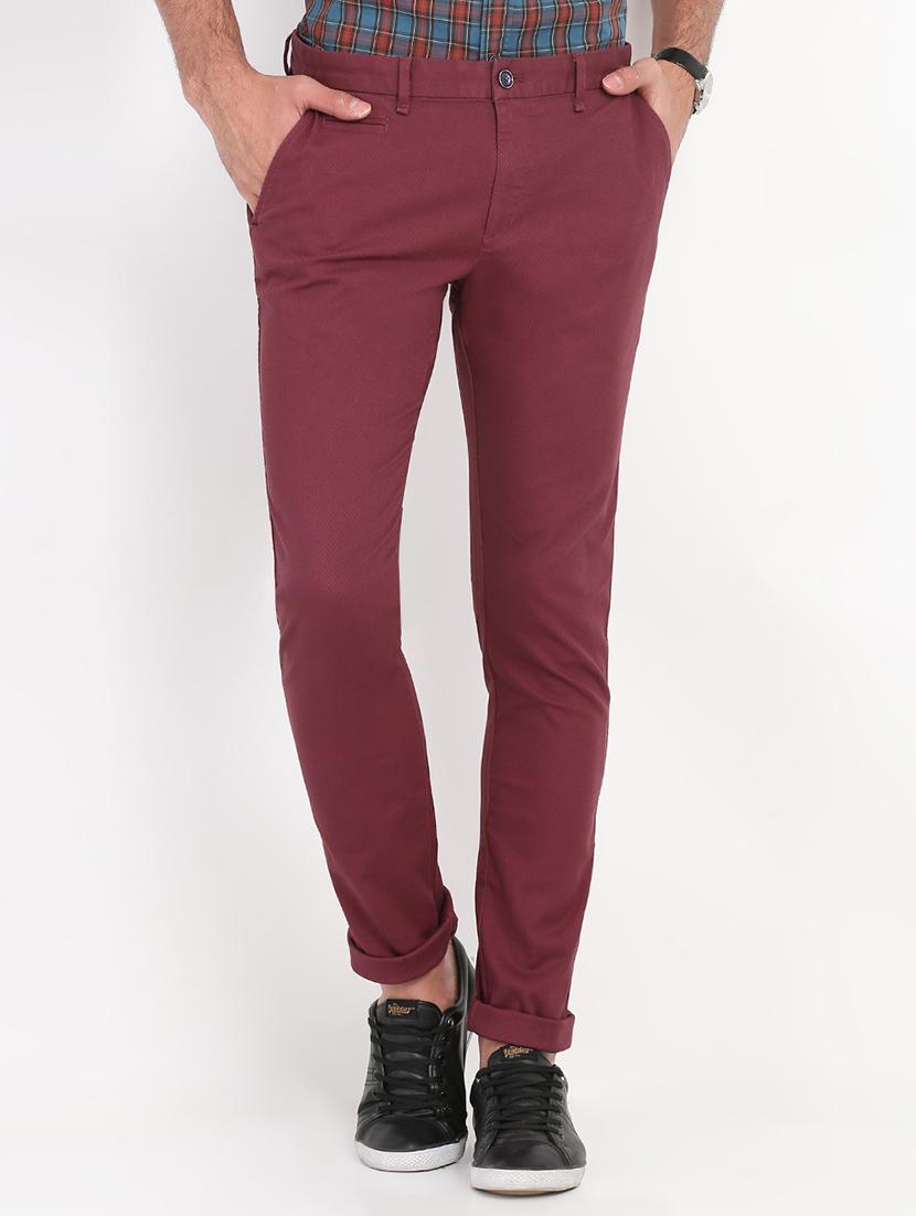 red textured chinos - 16993505 - Zoom Image - 1