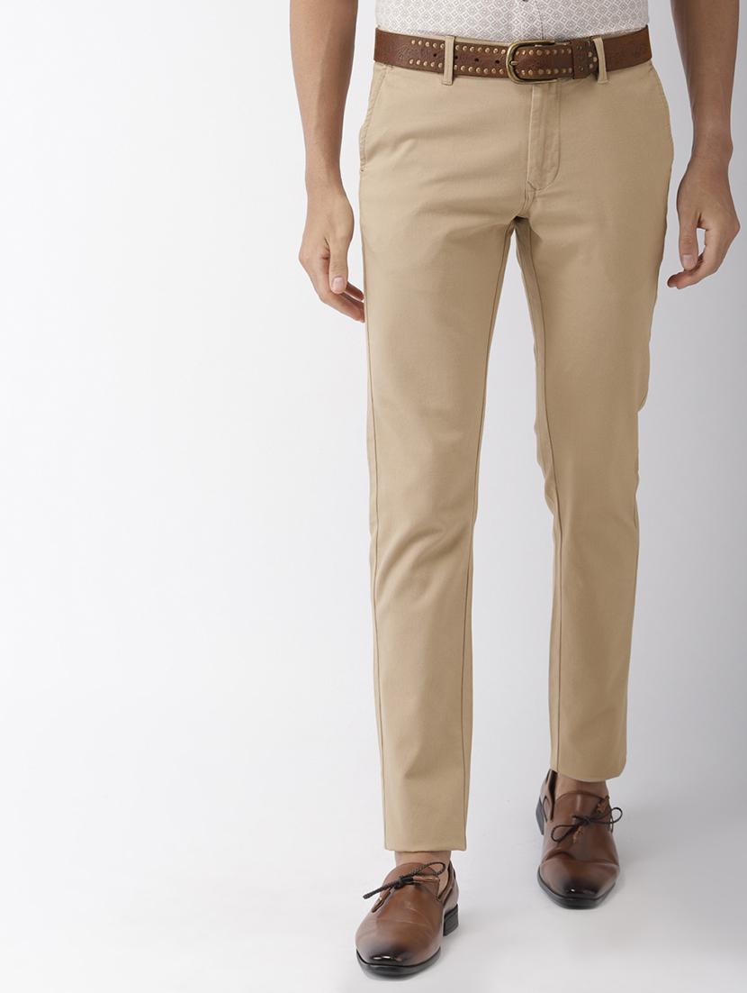 beige solid chinos - 16993528 - Zoom Image - 1