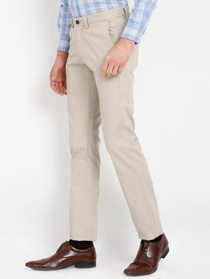 beige solid chinos - 16993550 - Standard Image - 2