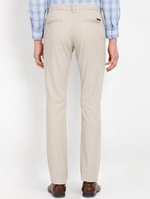 beige solid chinos - 16993550 - Standard Image - 3