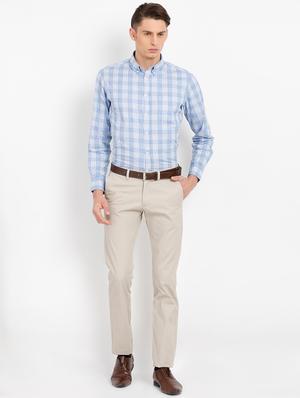 beige solid chinos - 16993550 - Standard Image - 4