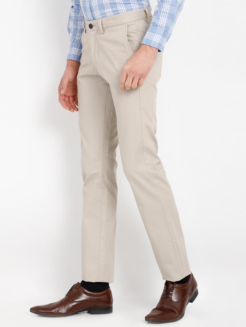 beige solid chinos - 16993550 - Zoom Image - 2