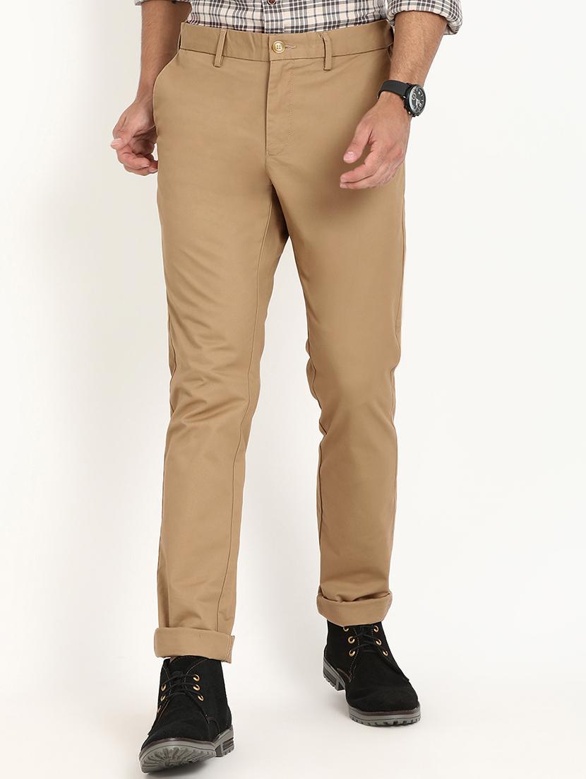 beige solid chinos - 16993555 - Zoom Image - 1