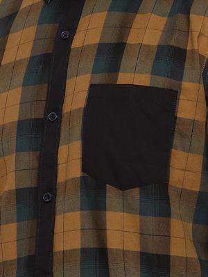 brown checkered casual shirt - 16993798 - Standard Image - 5