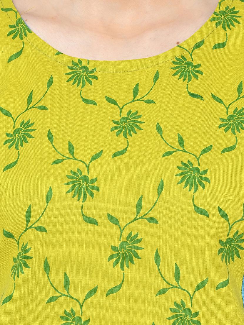 floral straight kurta - 16994202 - Zoom Image - 4