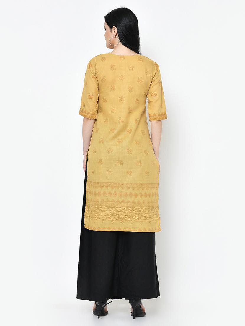 printed straight kurta - 16994211 - Zoom Image - 3