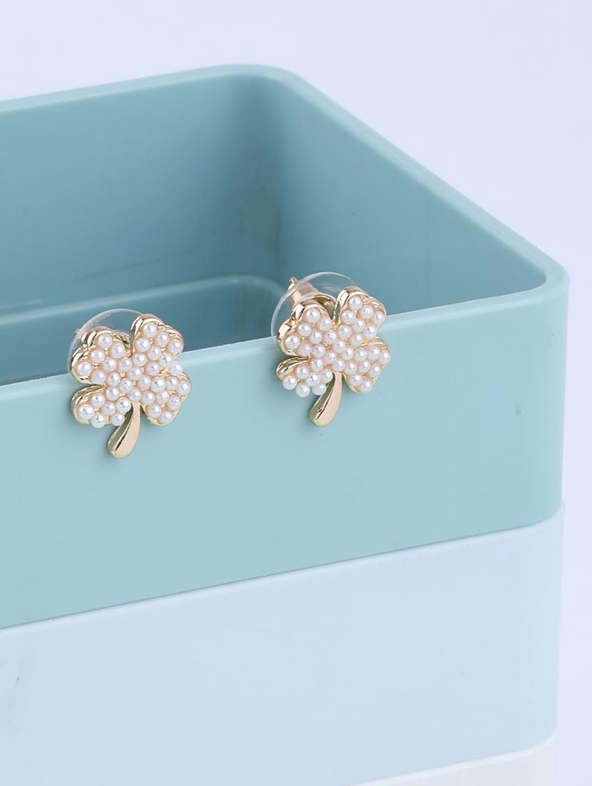 gold metal studs earring - 16994304 - Zoom Image - 1