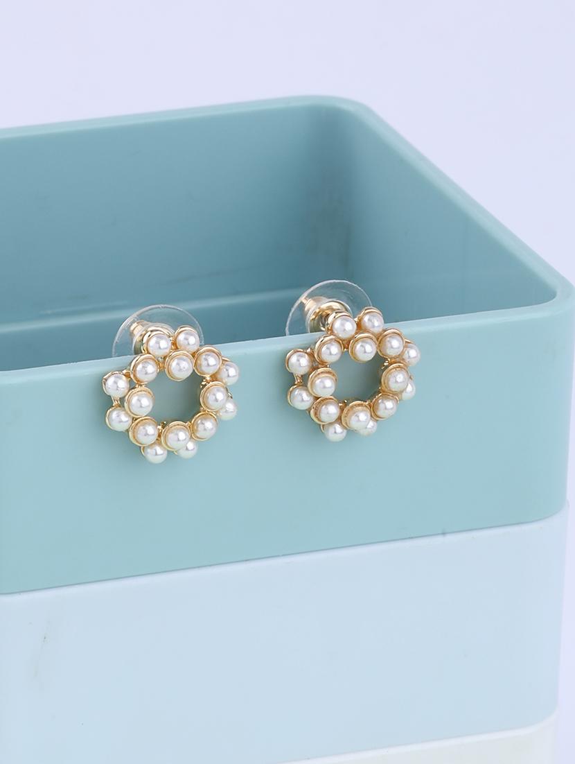 gold metal studs earring - 16994320 - Zoom Image - 1