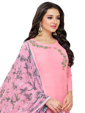embroidered churidaar unstitched suit - 16994702 - Standard Image - 2