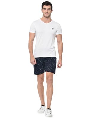 navy blue printed shorts - 16994924 - Standard Image - 4