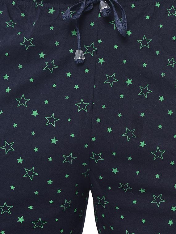 navy blue printed shorts - 16994924 - Zoom Image - 5