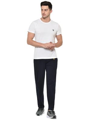 navy blue solid track pant - 16994970 - Standard Image - 4