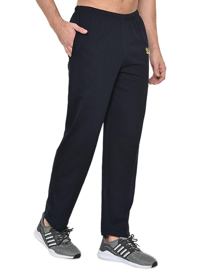 navy blue solid track pant - 16994970 - Zoom Image - 2