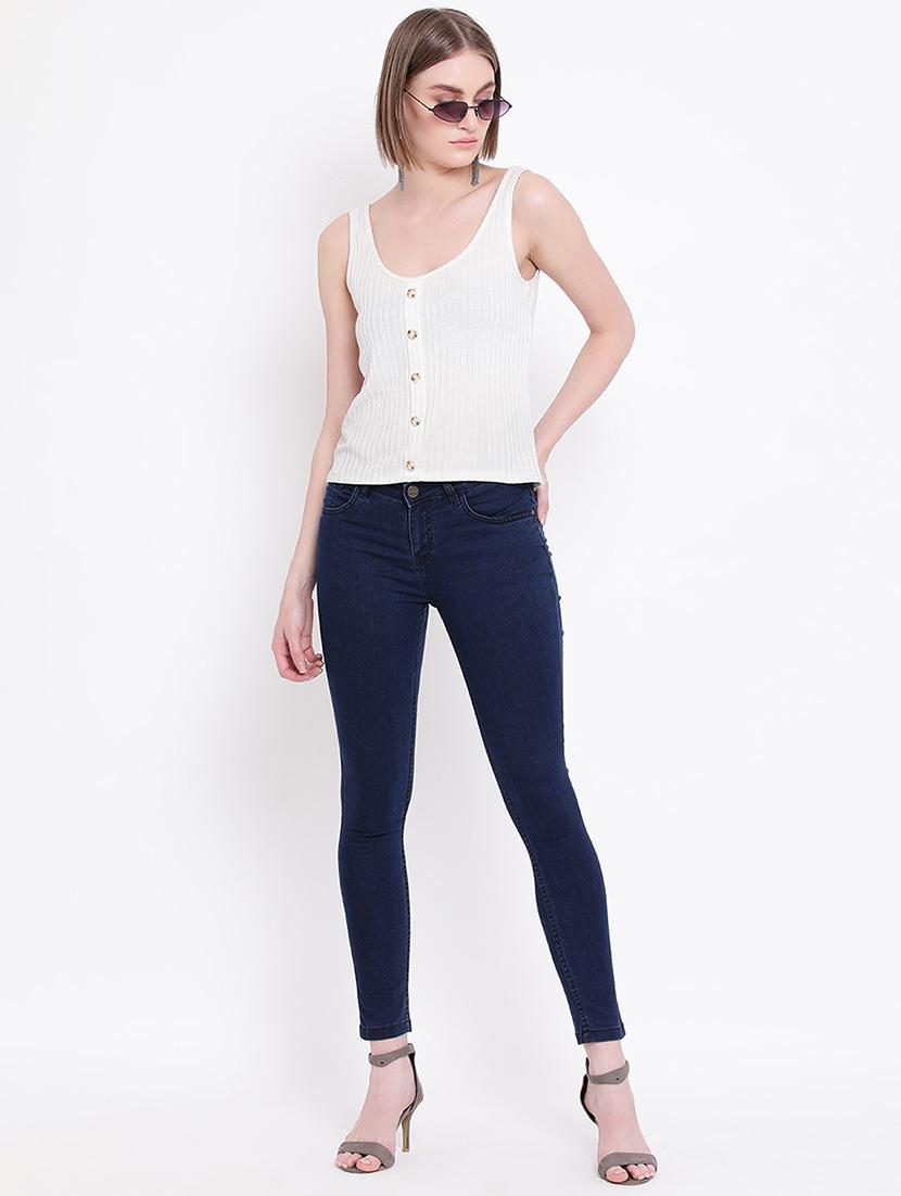 mid rise solid jeans - 16995079 - Zoom Image - 4